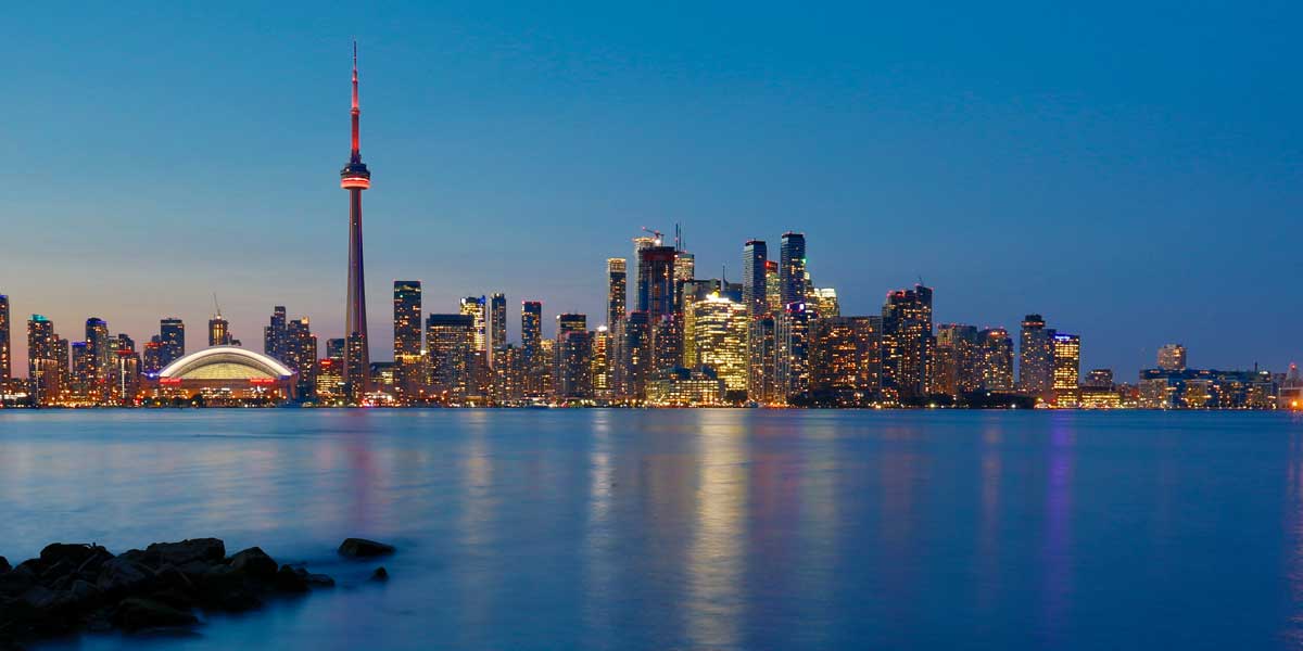 View of Toronto from the lake, which has hard water